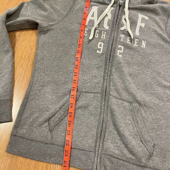 VINTAGE 2000s Y2K ABERCROMBIE GREY SEQUIN HOODIE - Picture 9 of 15